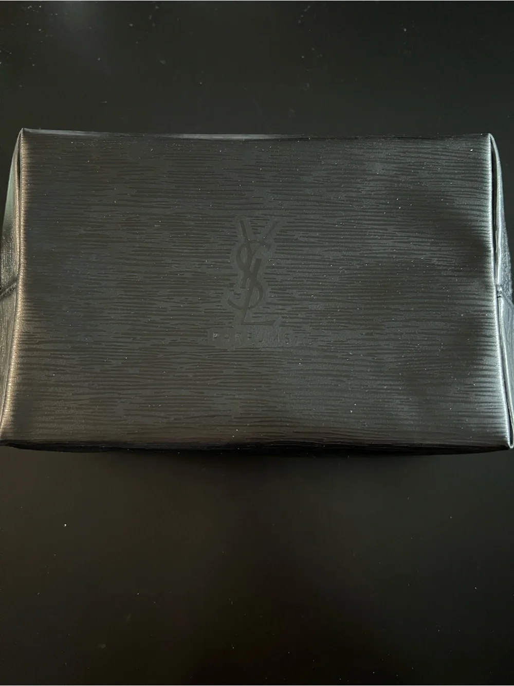 Yves Saint Laurent Black Textured Toiletry Case